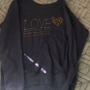 A diy word “Love” sweater